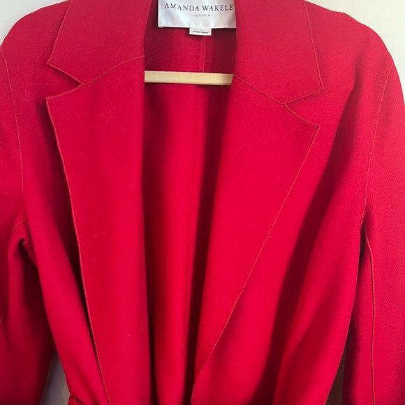 MEGHAN MARKLE FAVORITE DESIGNER AMANDA WAKELEY RED COAT SIZE XS - Picture 3 of 3